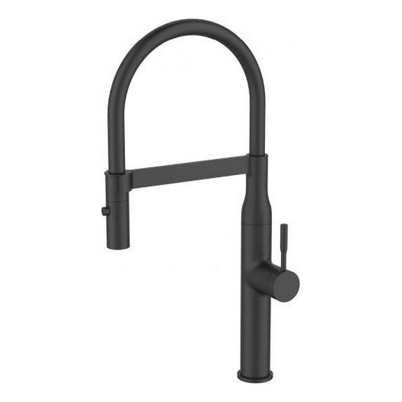 ALVEUS 1150893 - Vaskkran med flexibel arm med spruta MIRAGE 49,5 cm svart
