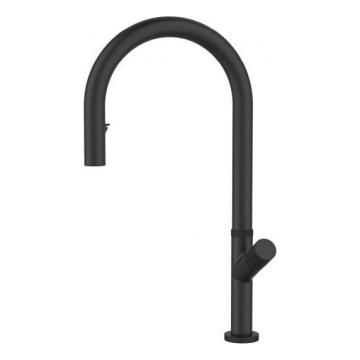 ALVEUS 1150908 - Tvättställsblandare med utdragbar spruta SWAN 44,9 cm svart