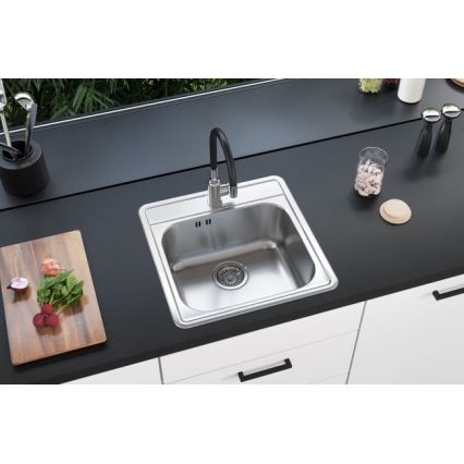 ALVEUS 1151258 - Diskho för kök MORE 50x49 cm matt stål/satin