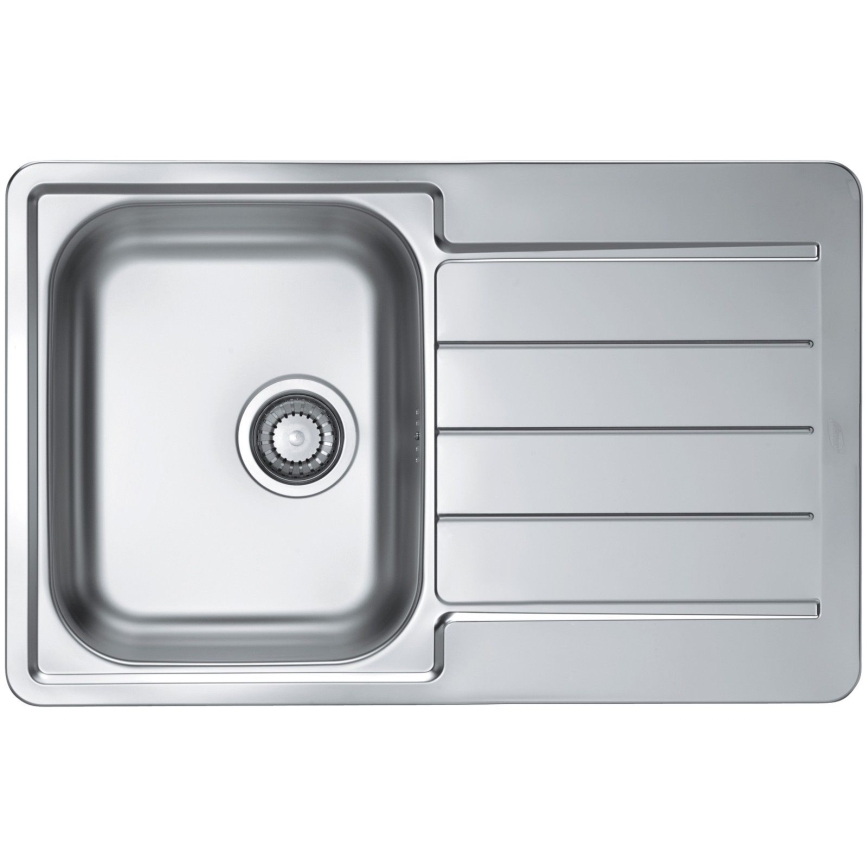 ALVEUS SET0026 - Köksdisk LINE 79x50 cm + kran TONIA 29,5 cm satin/blank krom