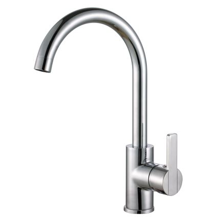 ALVEUS SET0026 - Köksdisk LINE 79x50 cm + kran TONIA 29,5 cm satin/blank krom