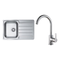 ALVEUS SET0026 - Köksdiskho LINE 79x50 cm + Köksblandare TONIA 29,5 cm satin/blank krom
