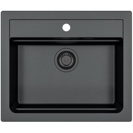 ALVEUS SETA23228 - Kökdisk ATROX 59x50 cm + MINTAS 34 cm köksblandare granit/matt svart