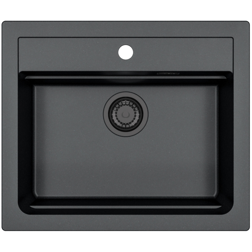 ALVEUS SETA23228 - Kökdisk ATROX 59x50 cm + MINTAS 34 cm köksblandare granit/matt svart