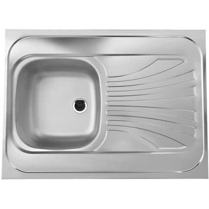 ALVEUS SETA24019 - Diskho CLASSIC 80x60 cm + köksblandare MINTAS 34 cm med flexibel pip, borstat rostfritt stål/svart