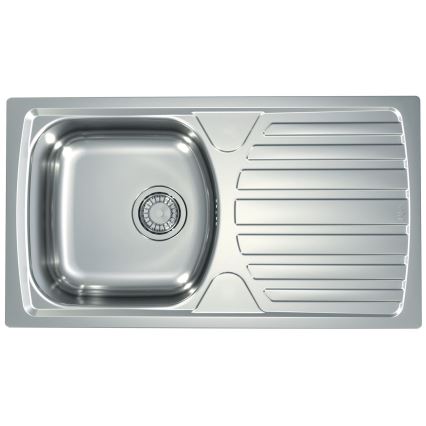 ALVEUS SETA259 - Diskho BASIC 78x43,5 cm + köksblandare RIVIERA 14,8 cm satin/blank krom