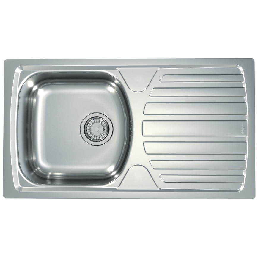 ALVEUS SETA259 - Diskho BASIC 78x43,5 cm + köksblandare RIVIERA 14,8 cm satin/blank krom