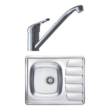 ALVEUS SETA265 - Kökhöl ZOOM 61,5x50 cm + RIVIERA Blandärs 14,8 cm satin/blank krom