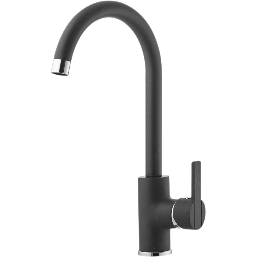 ALVEUS SETA737 - Kökho KORTINA 50x45 cm + kran med böjligt arm TONIA 29,5 cm granit/matt svart