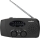 AM/FM-vevradio med solcellspanel och LED-ficklampa, 2000 mAh