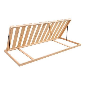 Ambiamo - Säng med fixerade träribbor med sidolutning OSLO 200x90 cm