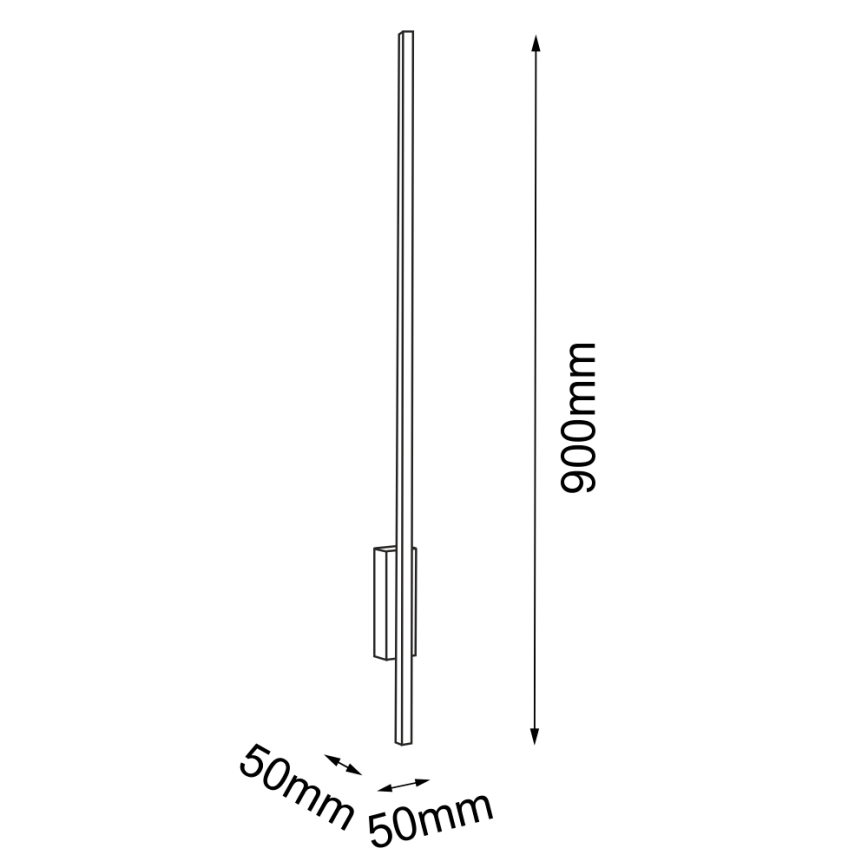 Amplex - LED vägglampa  LED/3,8W/230V gyllene /svart 