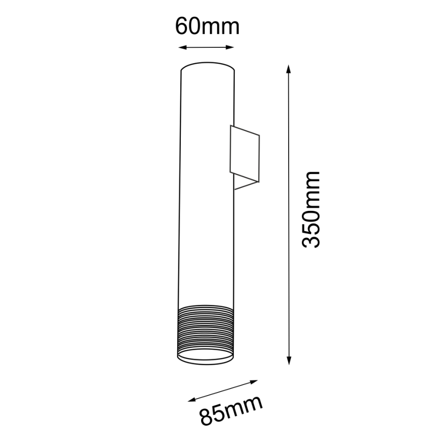 Amplex - Vägglampa  1xGU10/15W/230V