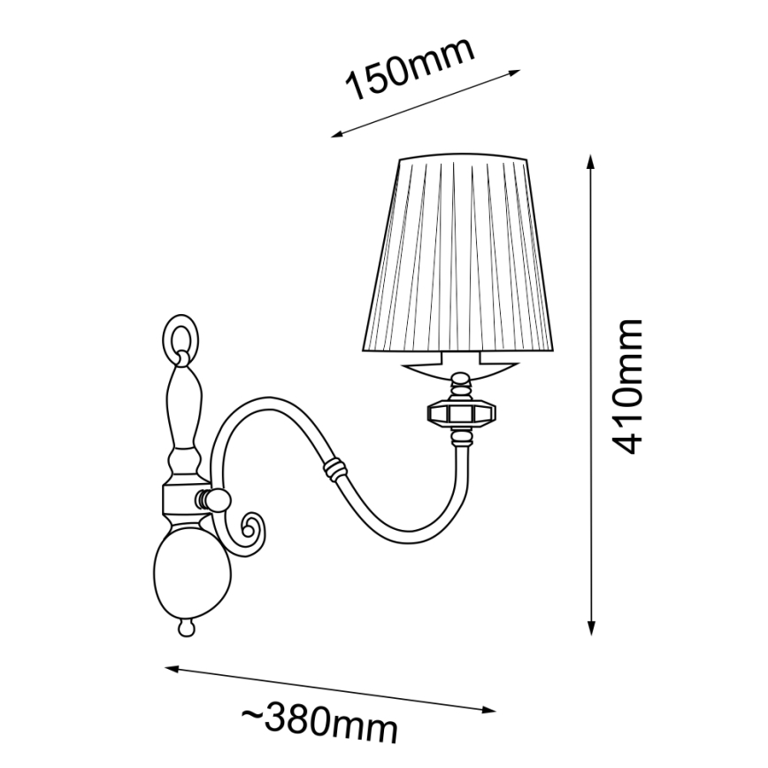 Amplex - Vägglampa  1xE14/10W/230V