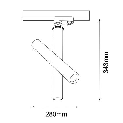 Amplex - Spotlight för skensystem 1xGU10-MR11/15W/230V vit/mässing