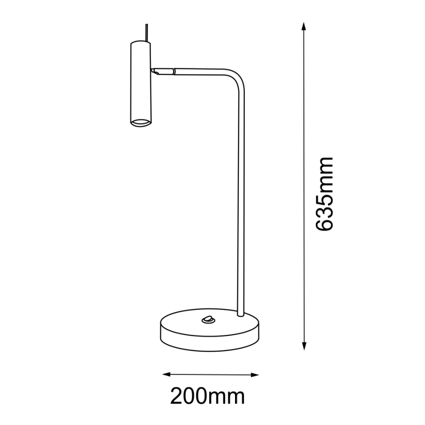Amplex - Bordslampa  1xGU10/15W/230V svart