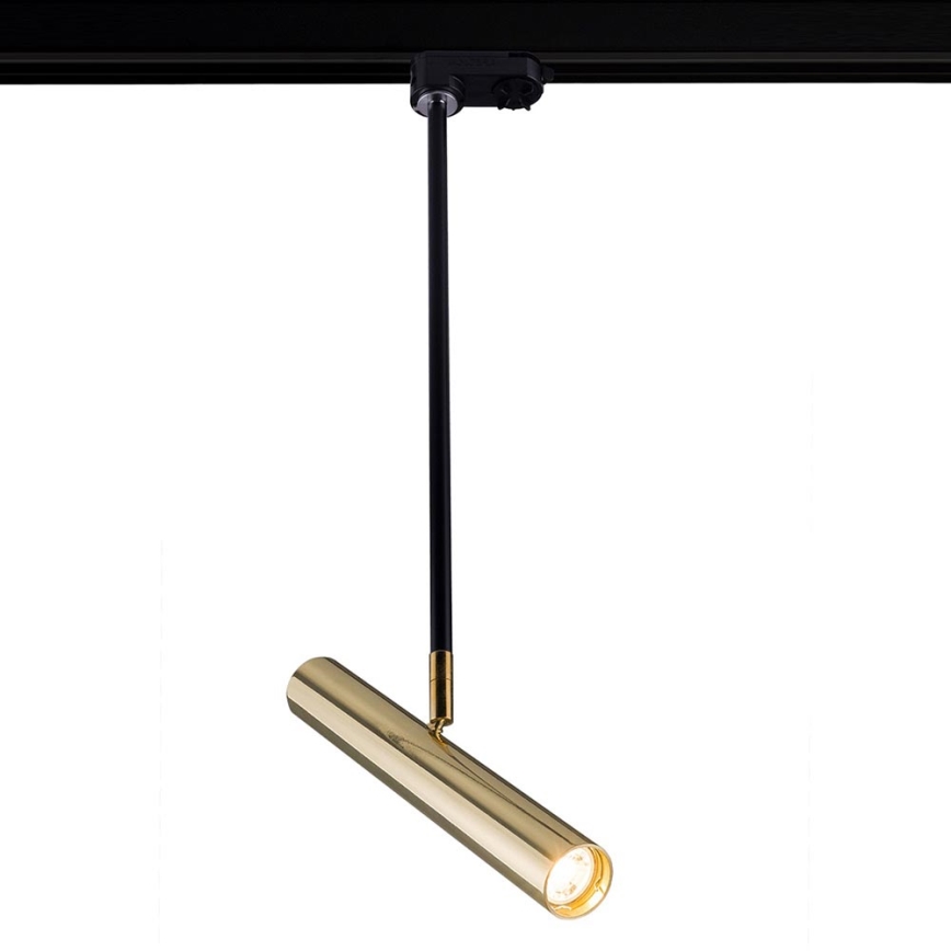 Amplex - Pendelkrona För skensystem 1xGU10-MR11/15W/230V svart/mässing