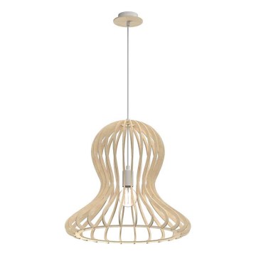 Amplex - Pendellampa på kabel 1xE27/20W/230V beige