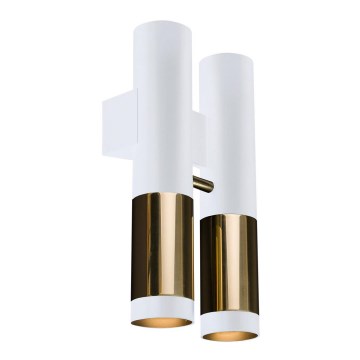 Amplex - Vägglampa  2xGU10/15W/230V vit 