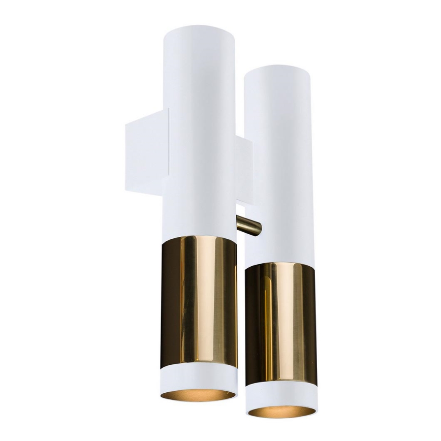 Amplex - Vägglampa  2xGU10/15W/230V vit 