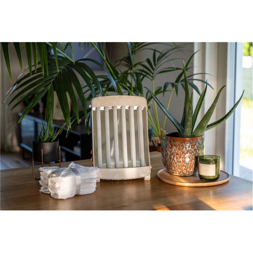Ansiktssolarium för hemmabruk med 6 färgade UV-rör Cosmedico 90W/230V
