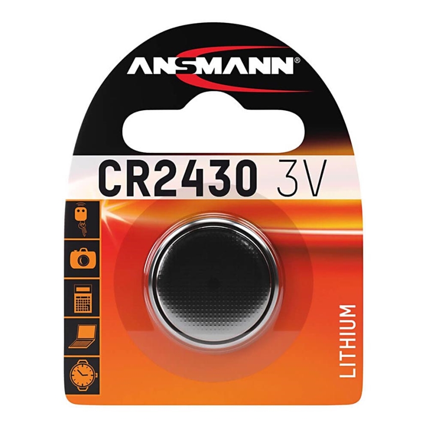 Ansmann 04676 - CR 2430 - Lithium Knappcellbatterier 3V