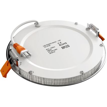 APLED - Infälld LED badrumsbelysning RONDO LED/12W/230V IP40 diameter 17 cm matt krom