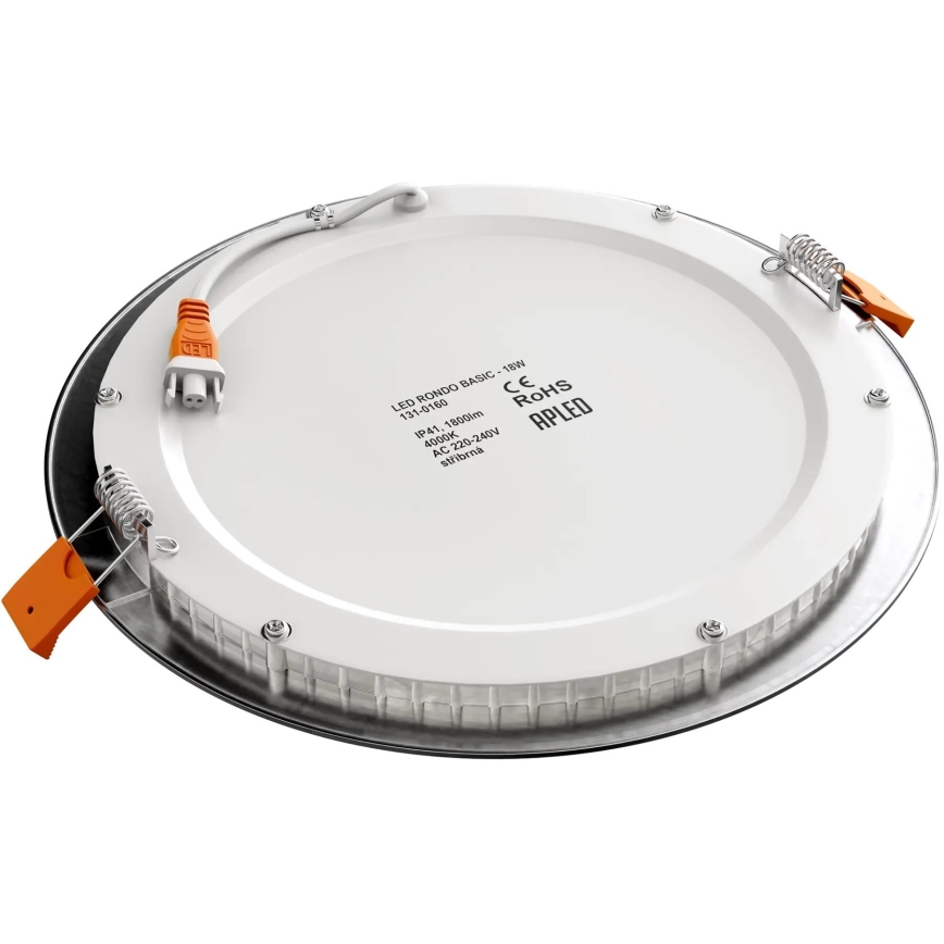 APLED - Infälld LED badrumsbelysning RONDO LED/18W/230V IP40 diameter 22,5 cm matt krom