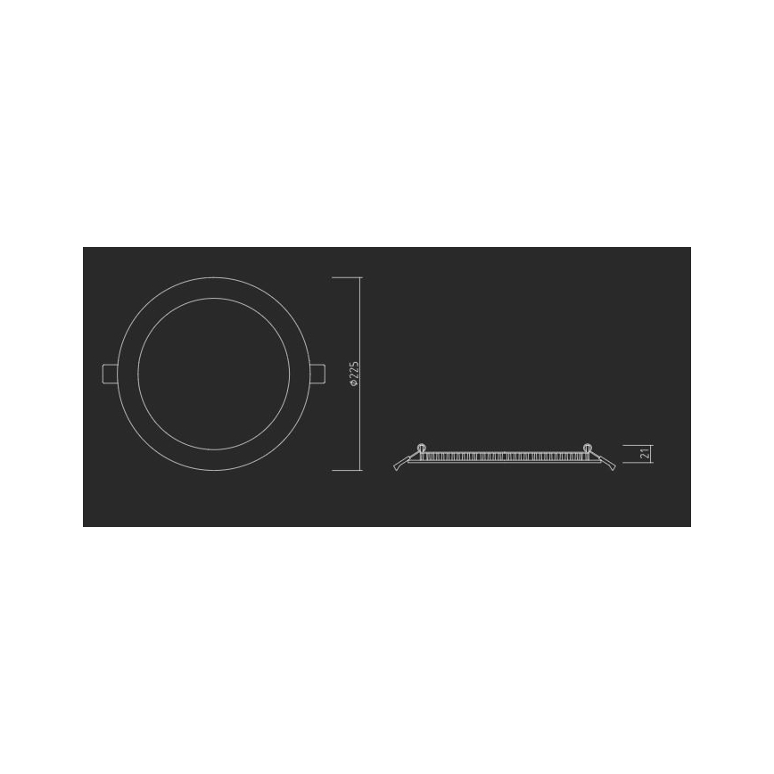 APLED - Infälld LED badrumsbelysning RONDO LED/18W/230V IP40 diameter 22,5 cm matt krom