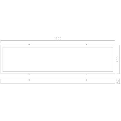 APLED - LED fäst panel LONG LED/40W/230V 4000K 120x30cm IP41 vit