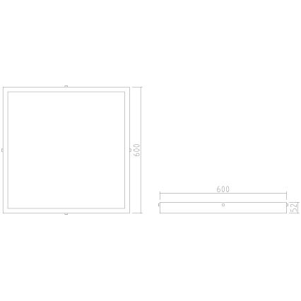 APLED - LED fäst panel QUADRA LED/40W/230V 4000K 60x60cm IP41