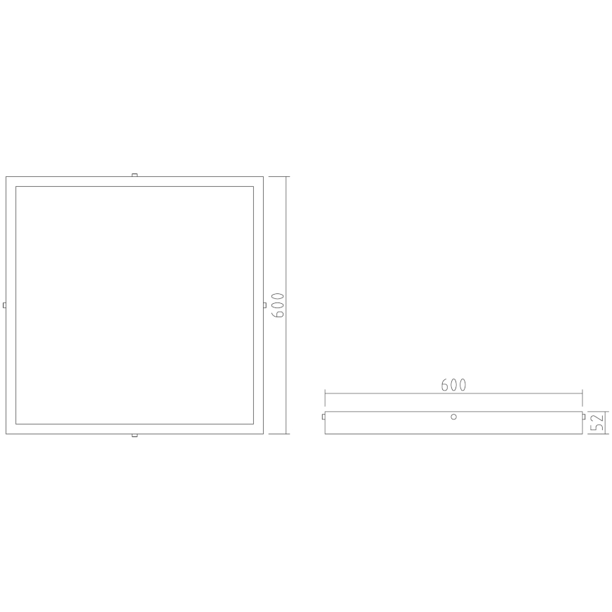 APLED - LED fäst panel QUADRA LED/40W/230V 4000K 60x60cm IP41