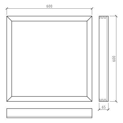 APLED - LED fastsatt panel  QUADRA LED/40W/230V ek