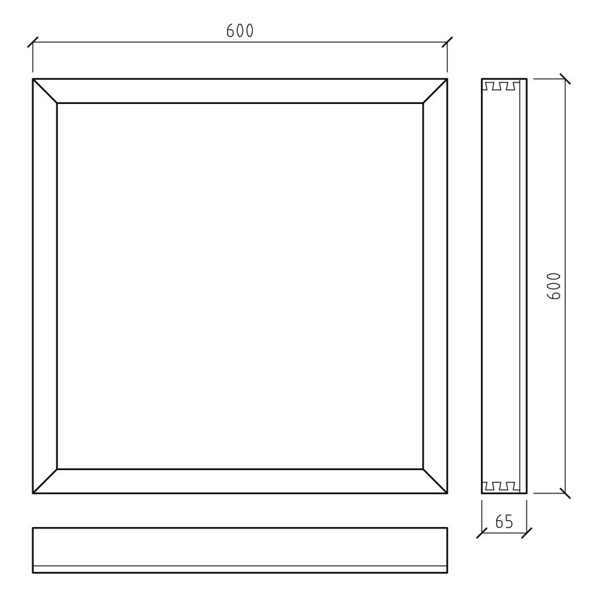 APLED - LED fastsatt panel  QUADRA LED/40W/230V ek