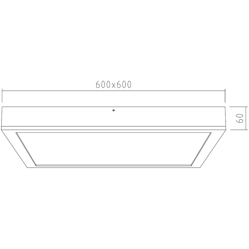 APLED - LED fastsatt panel  QUADRA LED/42W/230V ek