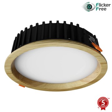 APLED - LED infälld belysning RONDO WOODLINE LED/12W/230V 4000K diameter 20 cm tall massivt trä
