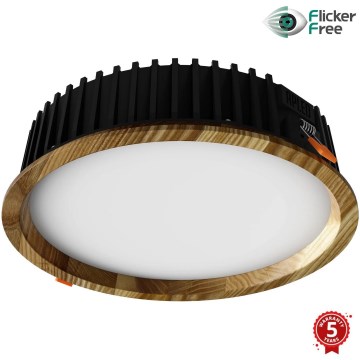 APLED - LED infälld belysning RONDO WOODLINE LED/18W/230V 3000K diameter 26 cm ask massivt trä