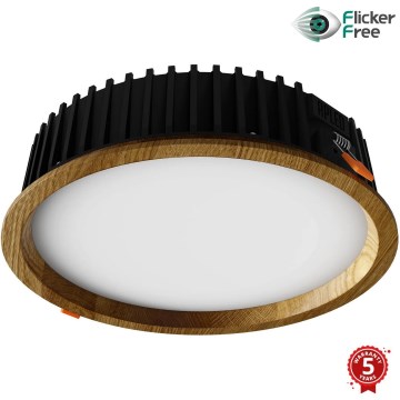APLED - LED infälld belysning RONDO WOODLINE LED/18W/230V 4000K diameter 26 cm ek massivt trä