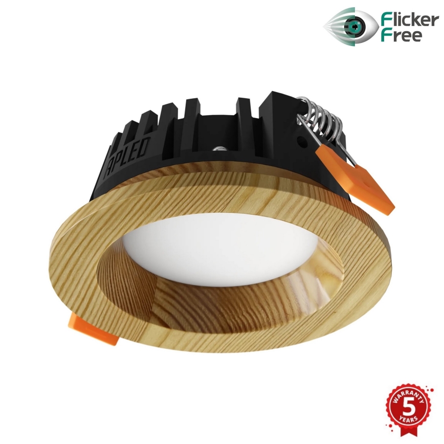 APLED - LED infälld belysning RONDO WOODLINE LED/3W/230V 3000K diameter 9 cm tall massivt trä