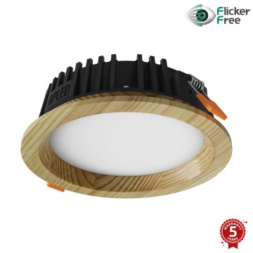 APLED - LED infälld belysning RONDO WOODLINE LED/6W/230V 4000K diameter 15 cm tall massivt trä