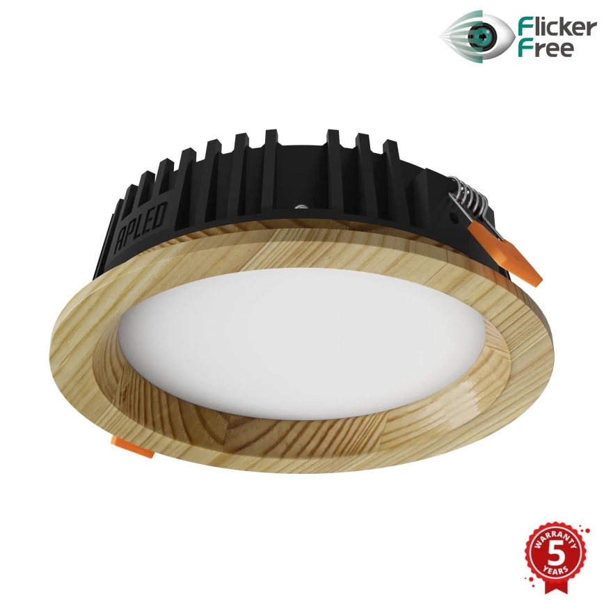 APLED - LED infälld belysning RONDO WOODLINE LED/6W/230V 4000K diameter 15 cm tall massivt trä