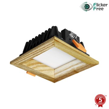 APLED - LED infälld belysning SQUARE WOODLINE LED/3W/230V 3000K 9x9 cm ask massivt trä