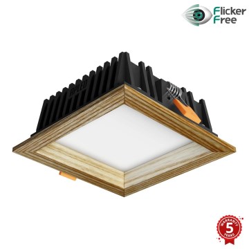 APLED - LED infälld belysning SQUARE WOODLINE LED/6W/230V 3000K 12x12 cm ask massivt trä