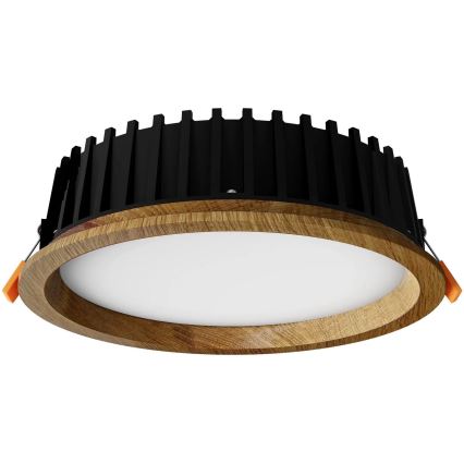 APLED - LED infälld belysning RONDO WOODLINE LED/12W/230V 3000K diameter 20 cm ek massivt trä