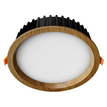 APLED - LED infälld belysning RONDO WOODLINE LED/12W/230V 3000K diameter 20 cm ek massivt trä