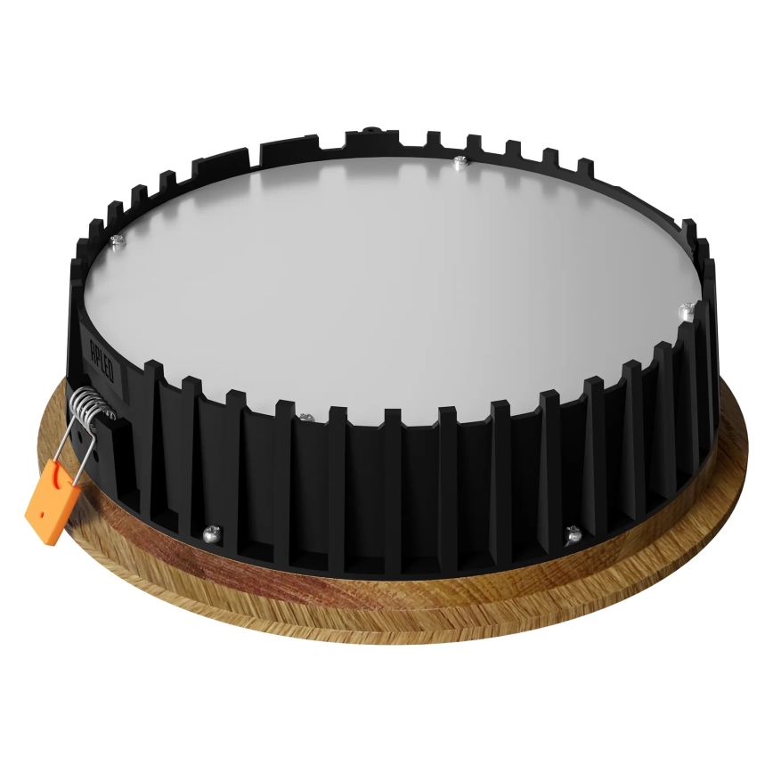 APLED - LED infälld belysning RONDO WOODLINE LED/12W/230V 3000K diameter 20 cm ek massivt trä