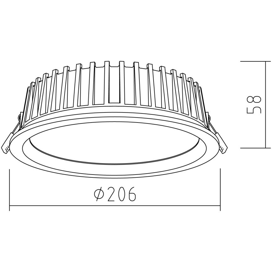 APLED - LED infälld belysning RONDO WOODLINE LED/12W/230V 4000K diameter 20 cm ask massivt trä
