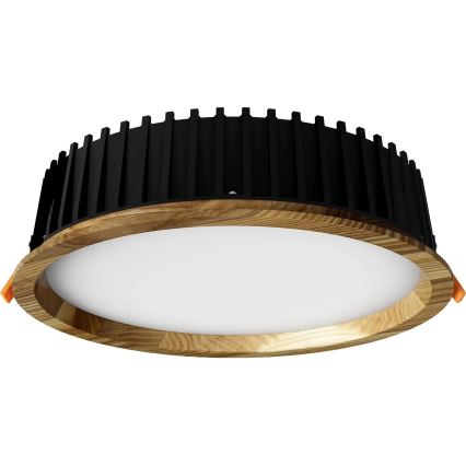 APLED - LED infälld belysning RONDO WOODLINE LED/18W/230V 3000K diameter 26 cm ask massivt trä