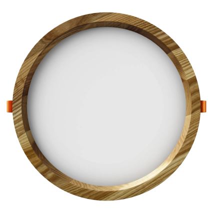 APLED - LED infälld belysning RONDO WOODLINE LED/18W/230V 3000K diameter 26 cm ask massivt trä