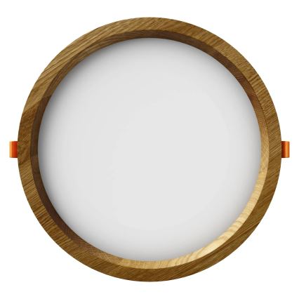 APLED - LED infälld belysning RONDO WOODLINE LED/18W/230V 3000K diameter 26 cm ek massivt trä